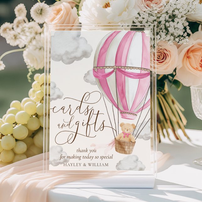 Affiche Nous pouvons attendre rose Teddy Cartes d'ours et  (Créateur téléchargé)