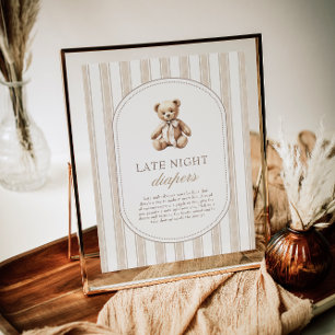 Affiche Nous Pouvons Attendre Tard Nuit Diapeurs Jeu Signe