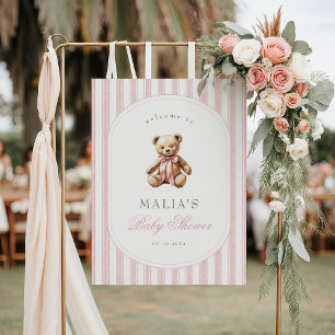 Affiche Nous pouvons attendre un Baby shower élégant accue