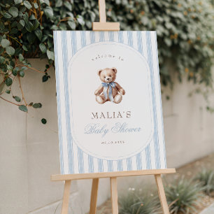 Affiche Nous pouvons attendre un Baby shower élégant accue