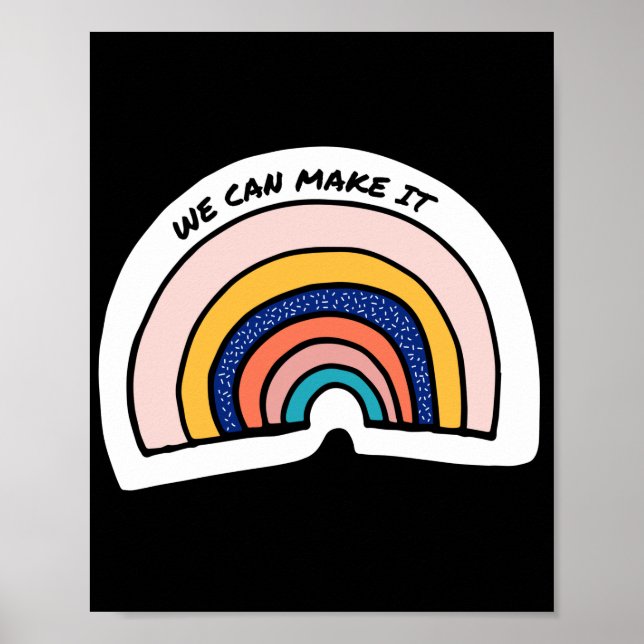 Affiche Nous pouvons y arriver. LGBT+Pride. (Devant)