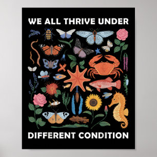 Affiche Nous Prospérons Tous Dans Des Conditions Différent