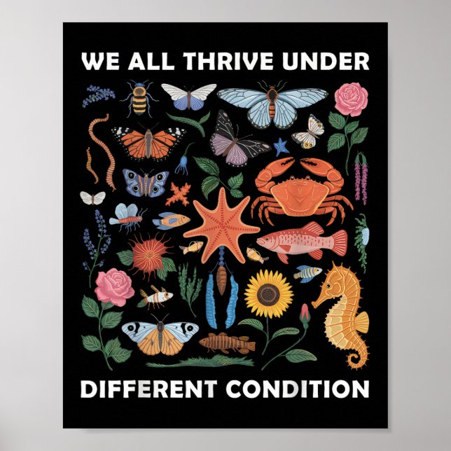 Affiche Nous Prospérons Tous Dans Des Conditions Différent (Devant)