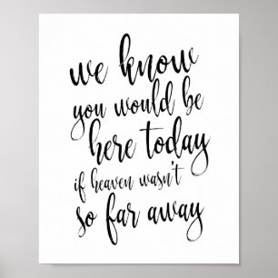 Affiche Nous savons que vous seriez ici aujourd'hui Pannea