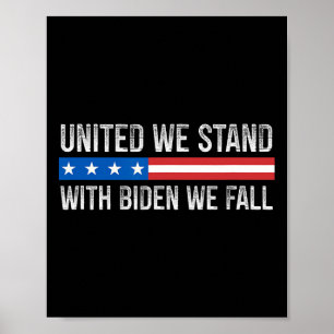 Affiche Nous Sommes - Avec Biden Nous Tombons - Style Vint