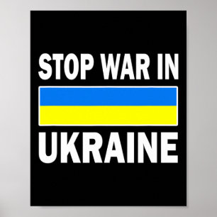 Affiche Nous sommes avec l'Ukraine Ukraine libre Arrêtez l