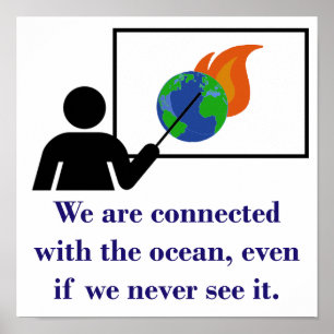 Affiche Nous Sommes Connectés À L'Océan - Changement Clima