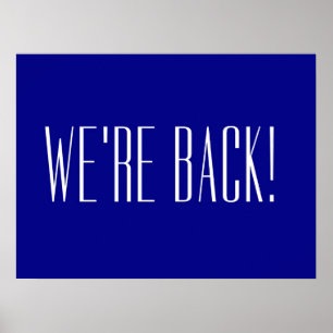 Affiche Nous sommes de retour Bleu