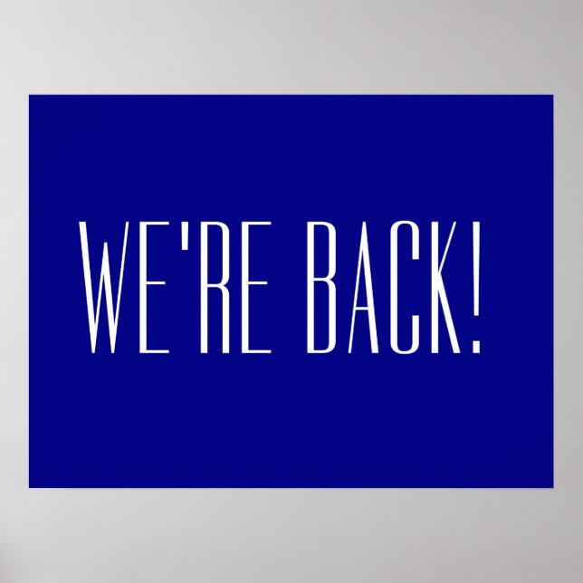 Affiche Nous sommes de retour bleu (Devant)