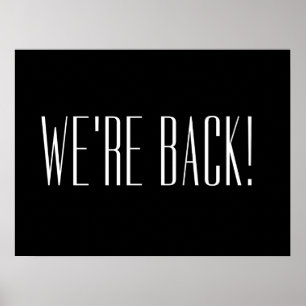 Affiche Nous sommes de retour en noir