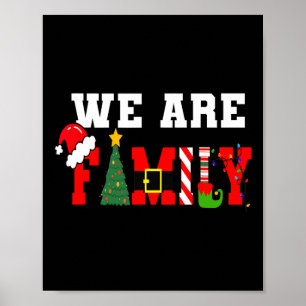 Affiche Nous sommes des pyjamas de Noël de la famille amus