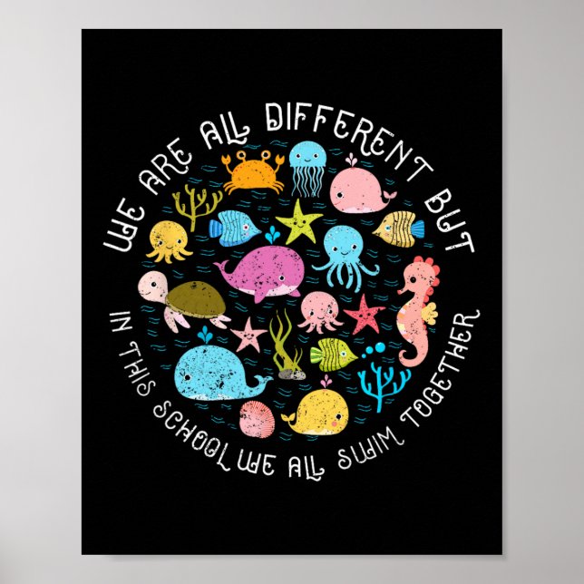 Affiche Nous sommes différents mais dans cette école, nous (Devant)