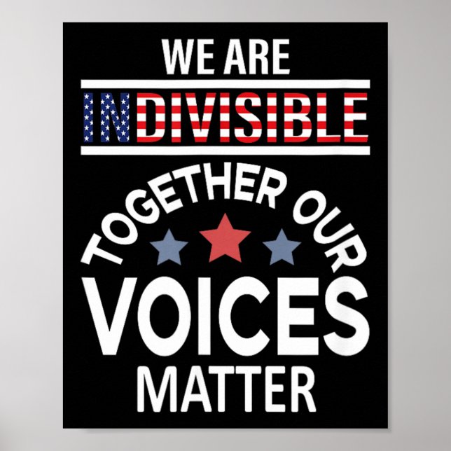 Affiche Nous sommes indivisibles ensemble nos voix (Devant)