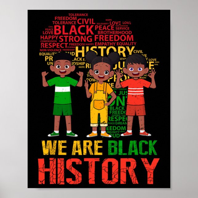 Affiche Nous sommes le mois de l'histoire des Noirs Afro-A (Devant)