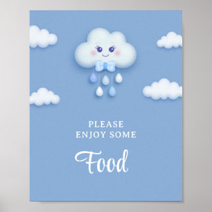 Affiche Nous sommes sur le nuage neuf 9 garçon baby shower