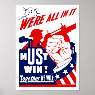 Affiche Nous sommes tous dedans -- WWII