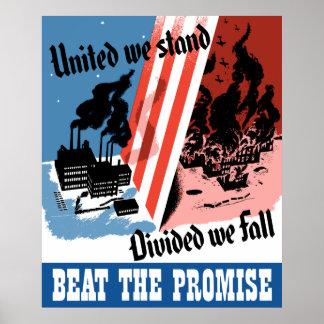 Affiche Nous Sommes Unis, Divisés Nous Tombons — 2ÈME GUER