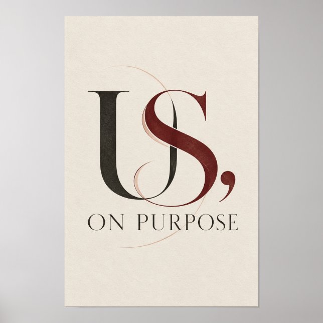 Affiche Nous sur mesure Typographie de relation minimalist (Devant)