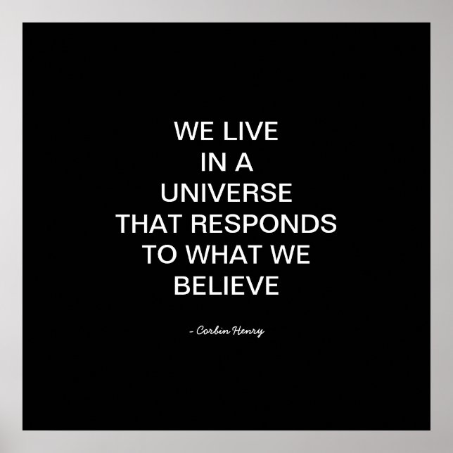 Affiche Nous Vivons Dans Un Univers (Devant)