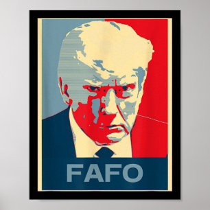 Affiche Nous Vivons Dans Une Société Trump Mugshot Black L