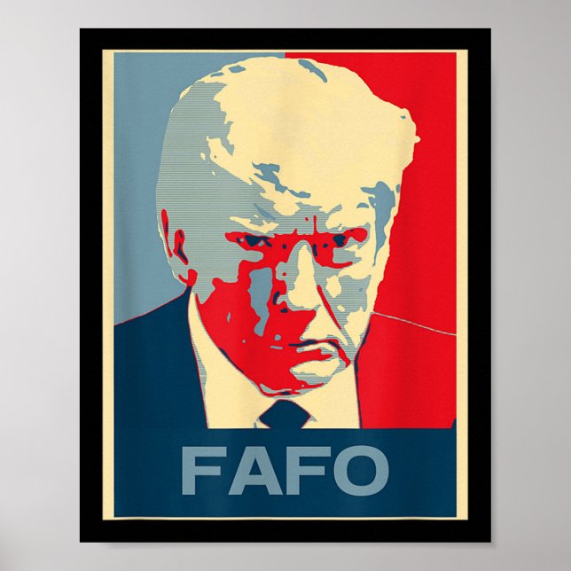Affiche Nous Vivons Dans Une Société Trump Mugshot Black L (Devant)