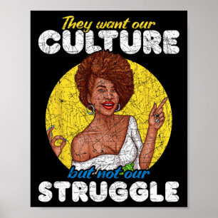 Affiche Nous voulons notre culture pas notre lutte Histoir