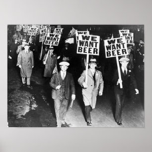 Affiche Nous Voulons Une Manifestation De Bières Vielle Ph