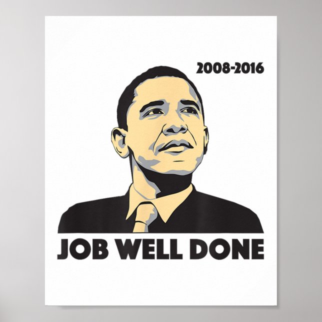 Affiche Nous Vous Manquerons Travail Bien Fait Président O (Devant)