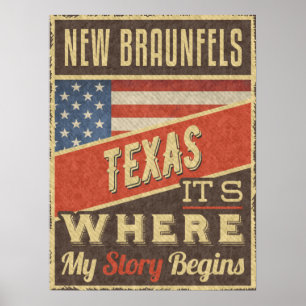 Affiche Nouveau Braunfels Texas