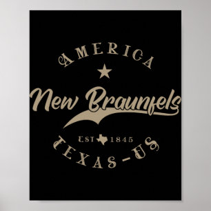 Affiche Nouveau Braunfels Tx Texas 