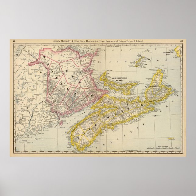 Affiche Nouveau-Brunswick, Nouvelle-Écosse (Devant)