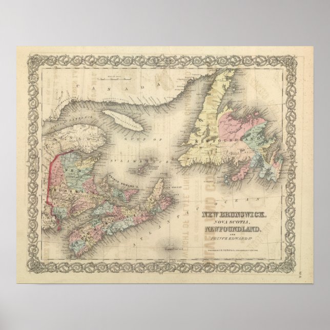 Affiche Nouveau-Brunswick, Nouvelle-Écosse, Terre-Neuve 2 (Devant)