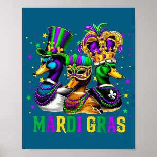 Affiche Nouveau Canard Colvert Mardi Gras Orléans