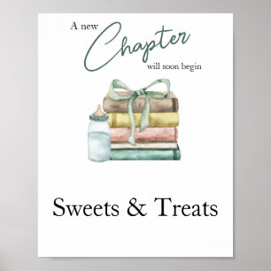 Affiche Nouveau Chapitre Baby shower Sucres et friandises