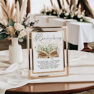 Affiche Nouveau chapitre livre thème Fleur sauvage livre