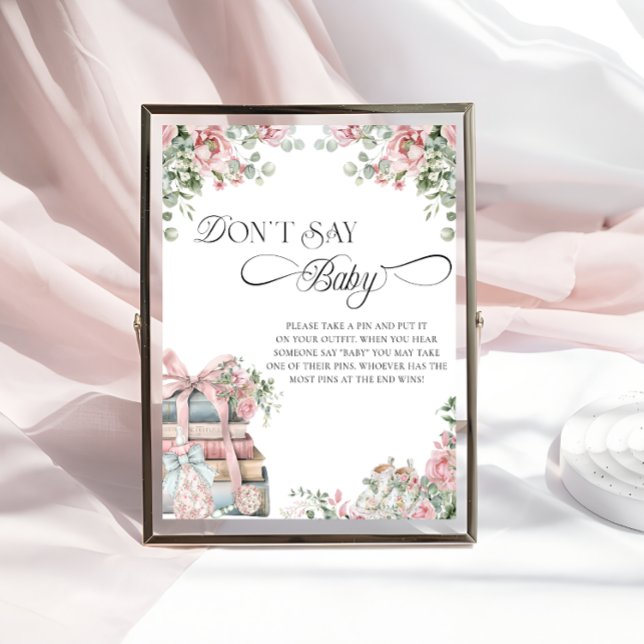 Affiche Nouveau chapitre Storybook Floral ne pas dire Baby (Créateur téléchargé)