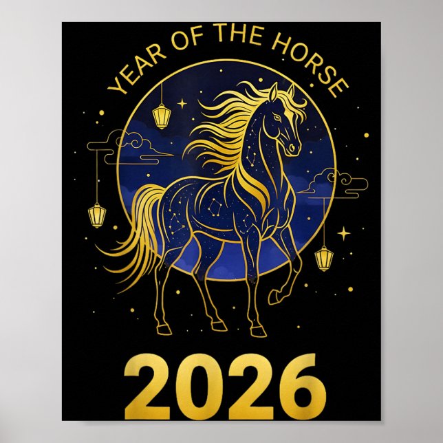 Affiche Nouveau Cheval Chinois (Devant)