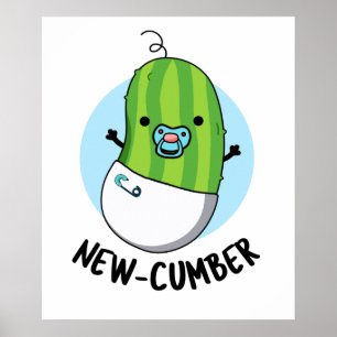 Affiche Nouveau concombre Funny Veggie Cucumber Pun