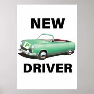 Affiche Nouveau conducteur de voiture provisoire