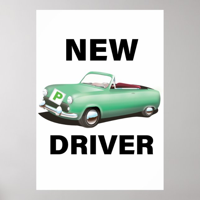 Affiche Nouveau conducteur de voiture provisoire (Devant)