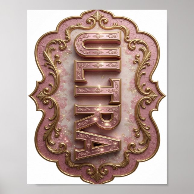 Affiche Nouveau design ULTRA rose frais (Devant)