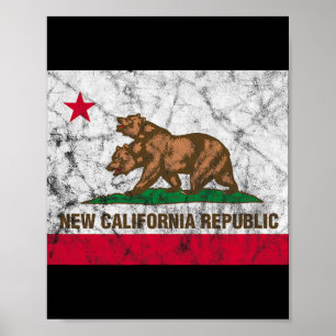 Affiche Nouveau drapeau en détresse de l'État de la Républ