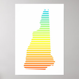 Affiche nouveau hampshire refroidissement fondu