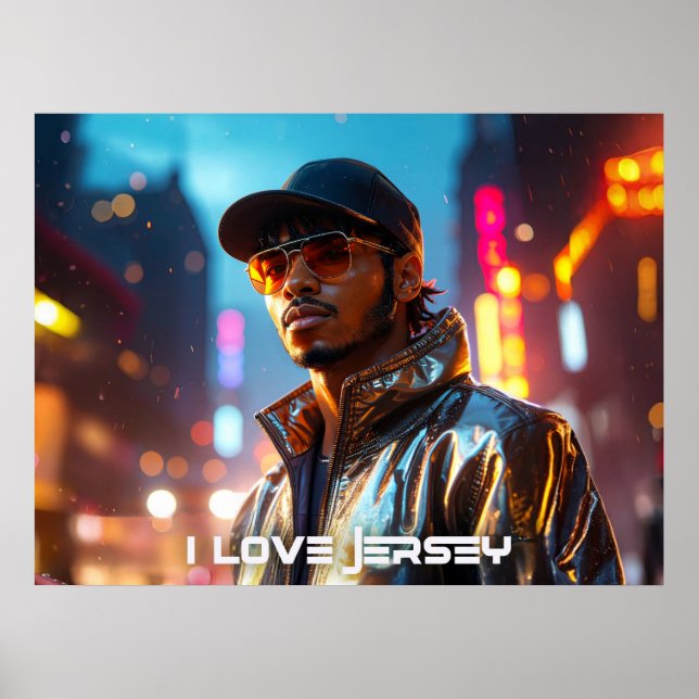 AFFICHE NOUVEAU JERSEY - J'AIME JERSEY (Devant)