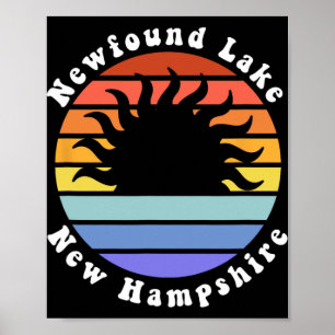 Affiche Nouveau lac New Hampshire Lever de soleil Vacances