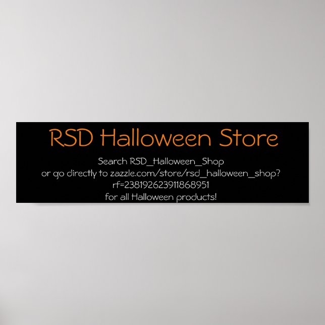 AFFICHE NOUVEAU MAGASIN RSD HALLOWEEN (Devant)