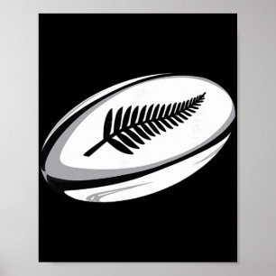 Affiche Nouveau maillot de rugby de Zealand