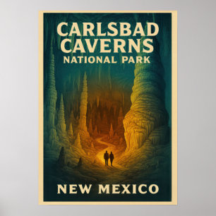 Affiche Nouveau-Mexique Carlsbad Caverns National Park V01