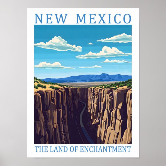 Affiche Nouveau-Mexique le pays de l'enchantement USA Trav (Devant)
