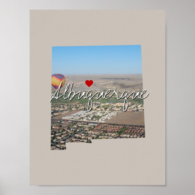 Affiche Nouveau-Mexique State Photo insert and town name (Devant)